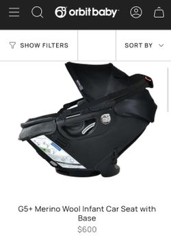 Orbit baby G5 merino wool car seat
