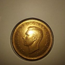 VF CANADIAN 1939, ONE CENT COLLECTOR COIN. Pickup Near Mall 205.