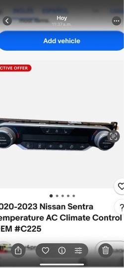 2020-2023 Nissan Sentra AC Climate Control Panel