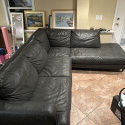 Leather Sectional Couch (Delivery Available)