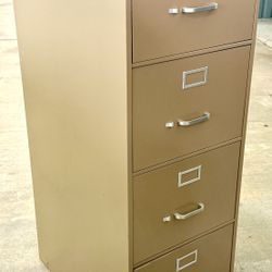 American Hickory Vertical 4 Drawer Metal Filing Cabinet