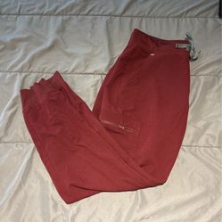 Figs Jogger Scrub Pants Medium Maroon