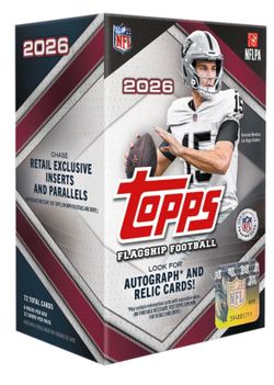 2026 TOPPS FLAGSHIP FOOTBALL VALUE BLASTER BOX (72 Cards) NFL BRAND NEW SEALED