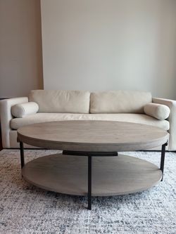 Oval  Wood Coffee Table
