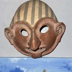Ceramic Peruvian Mask Wall Decoration
