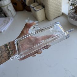 Glass Butter Dish With Lid