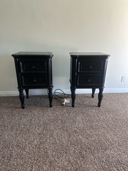 Black Nightstand/Dressers (2)