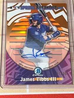2026 Bowman Chrome James Tibbs III Spring Breakout Autograph Orange /25