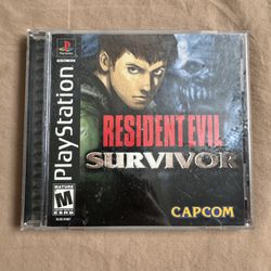 Sony PlayStation 1 Ps1 Ps2 PS3  Video Game RARE Resident Evil Survivor In Excellent Condition