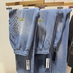 Hmdd Blue Crystal Sweatpants 