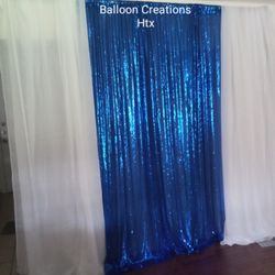 Pipe & drapes & balloon Garland.