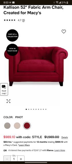 Sofa Chair Berry Color