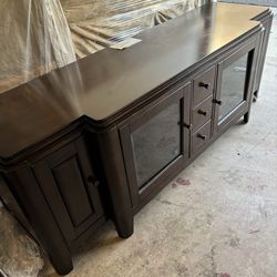 Brown Wood Media Console (TV Stand)