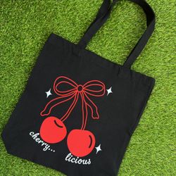 Handmade Tote Bag ( Cherry-licious) 