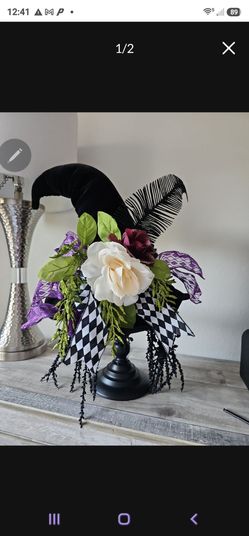 Halloween Witch Hat Floral Centerpiece