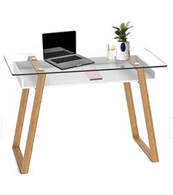 bonVIVO Small Desk - 43 Inch, Modern Computer Desk for Small Spaces