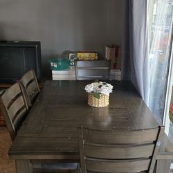 Gray dinning table 