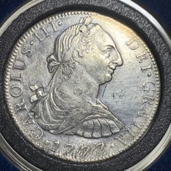 1777 Silver 8 Reales Charles III Coin W/ DDO 