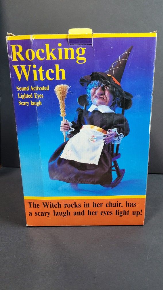 Vintage Rocking Witch Doll Animated