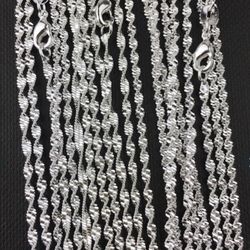 Sterling silver chains 22 inches $10 each