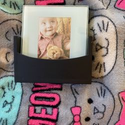 Southern Homewares Photo Coasters – Customizable 2x3 Glass Photo Frame Coasters with Wooden Storage Rack – Set of 4 for Personalized Gifts & Home Deco
