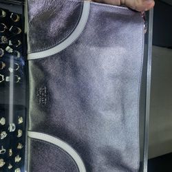 Prada Saffiano Lux Cromo Clutch 