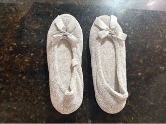 Gray Terry Ballerina Slippers