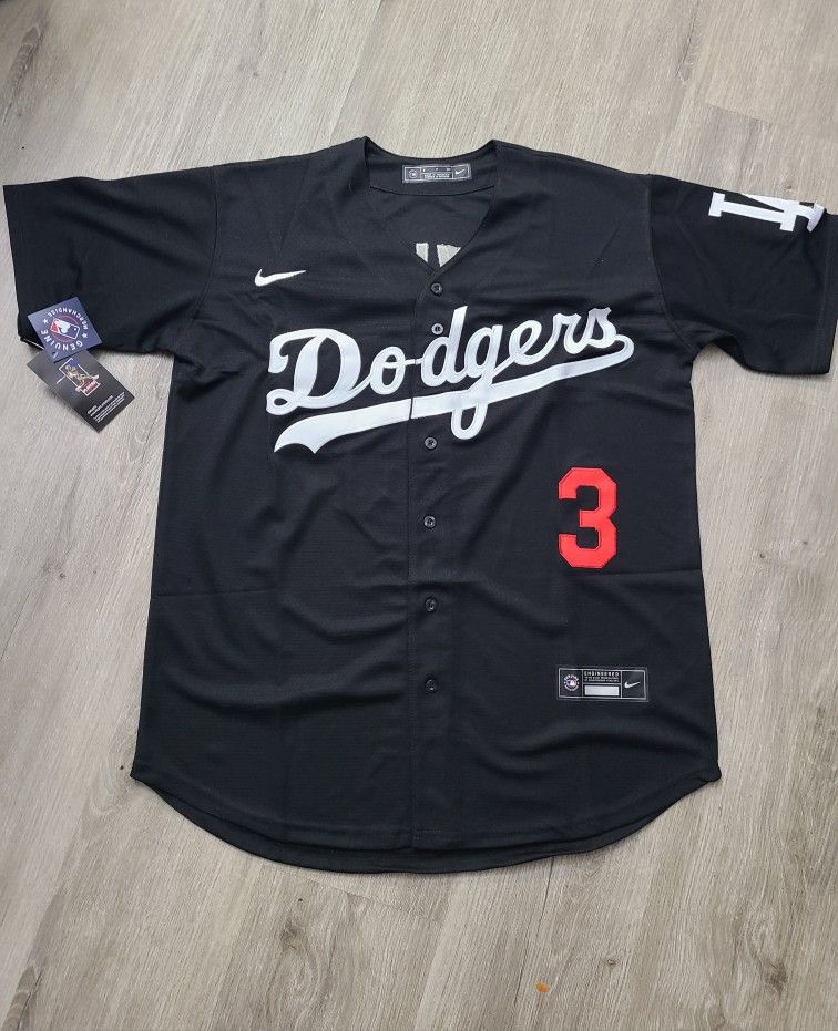 Chris Taylor 3 Black Los Angeles Dodgers Jersey All Sizes 