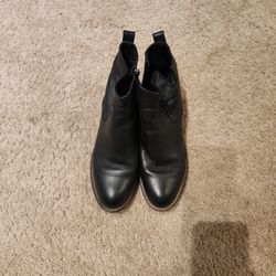 Leather black booties by Franco Sarto size 9