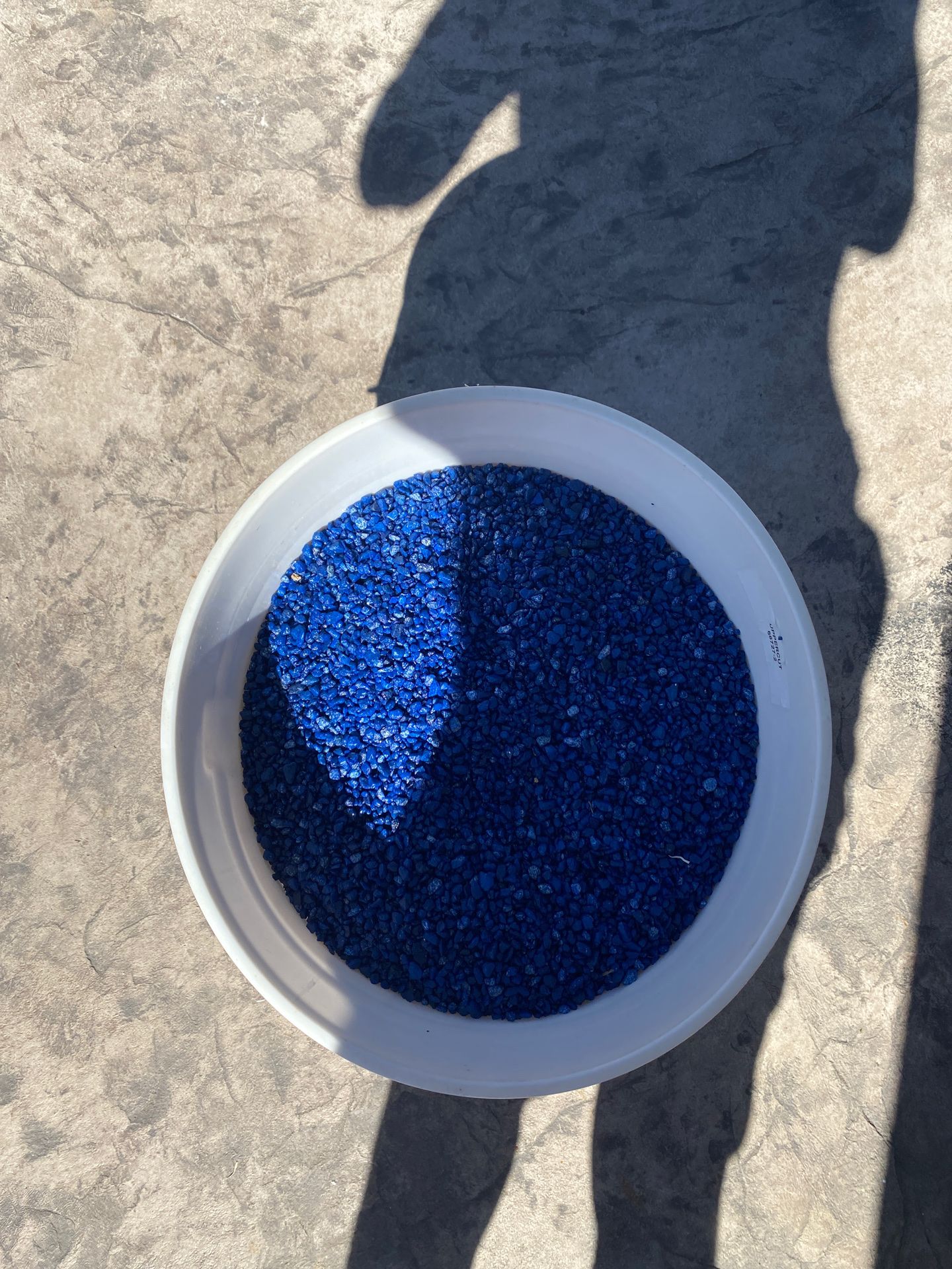 Blue fish tank gravel