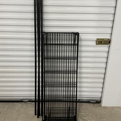 5 Tier Metal Storage Shelves - Black Color.