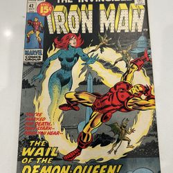 Iron Man #42 Marvel Comics 1971 Bronze Age 1st Appearance Demon Queen Mikas, FN, Pen Writing