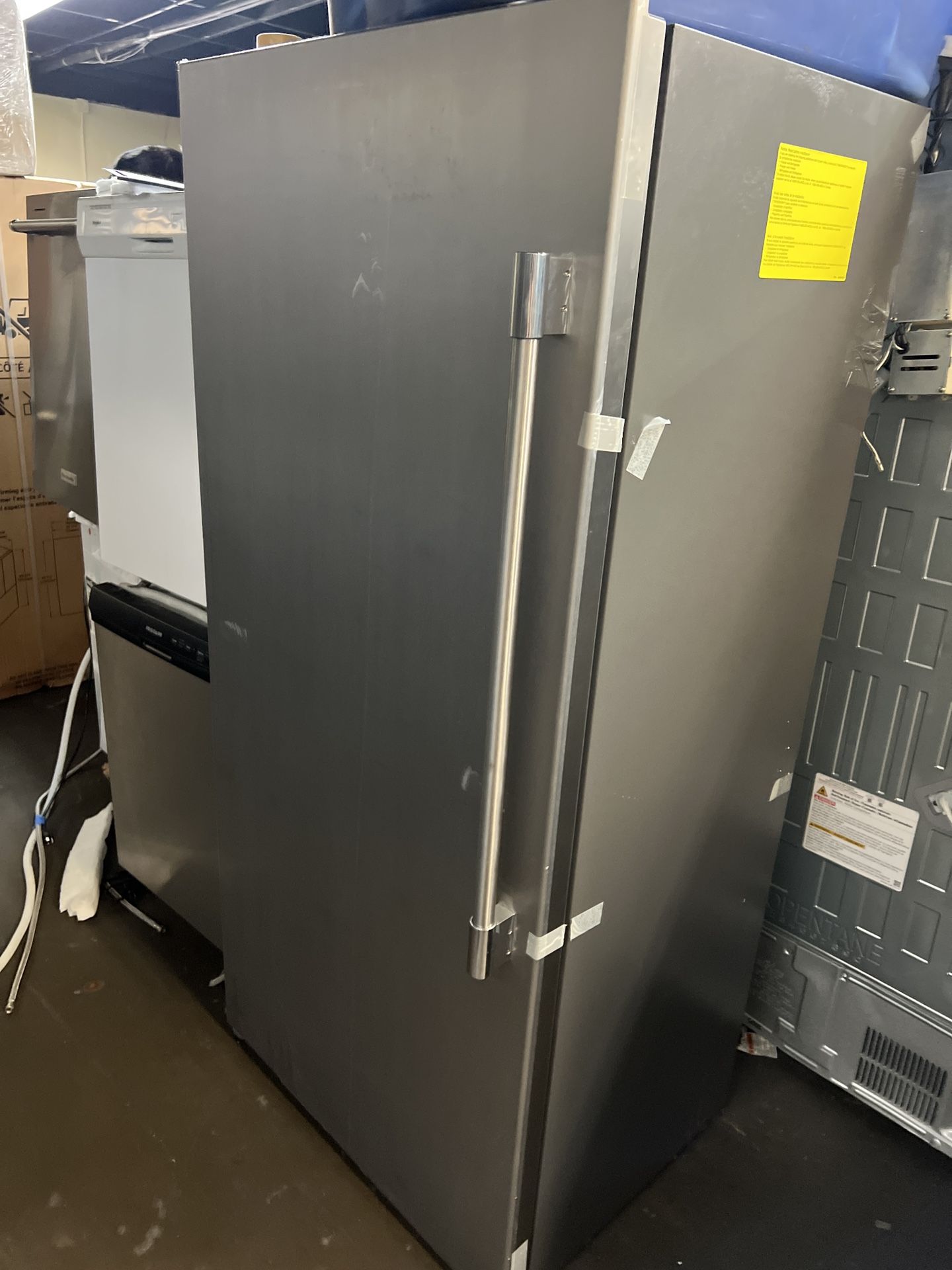 NEW OPEN BOX UPRIGHT FREEZER WITH INTERNAL ICE MAKER