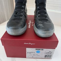 Salvatore Ferragamo “Dakota” High-Top Sneakers – Size 9
