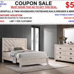 Cream Bed Set 5 Pc 