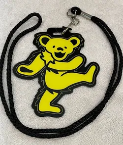 Dead And Company VIP Dancing Bear lanyard (YELLOW) GRATEFUL DEAD
