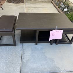 Coffee Table W/ 2 Stools