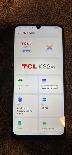 TCL K32 5G Smartphone 64GB