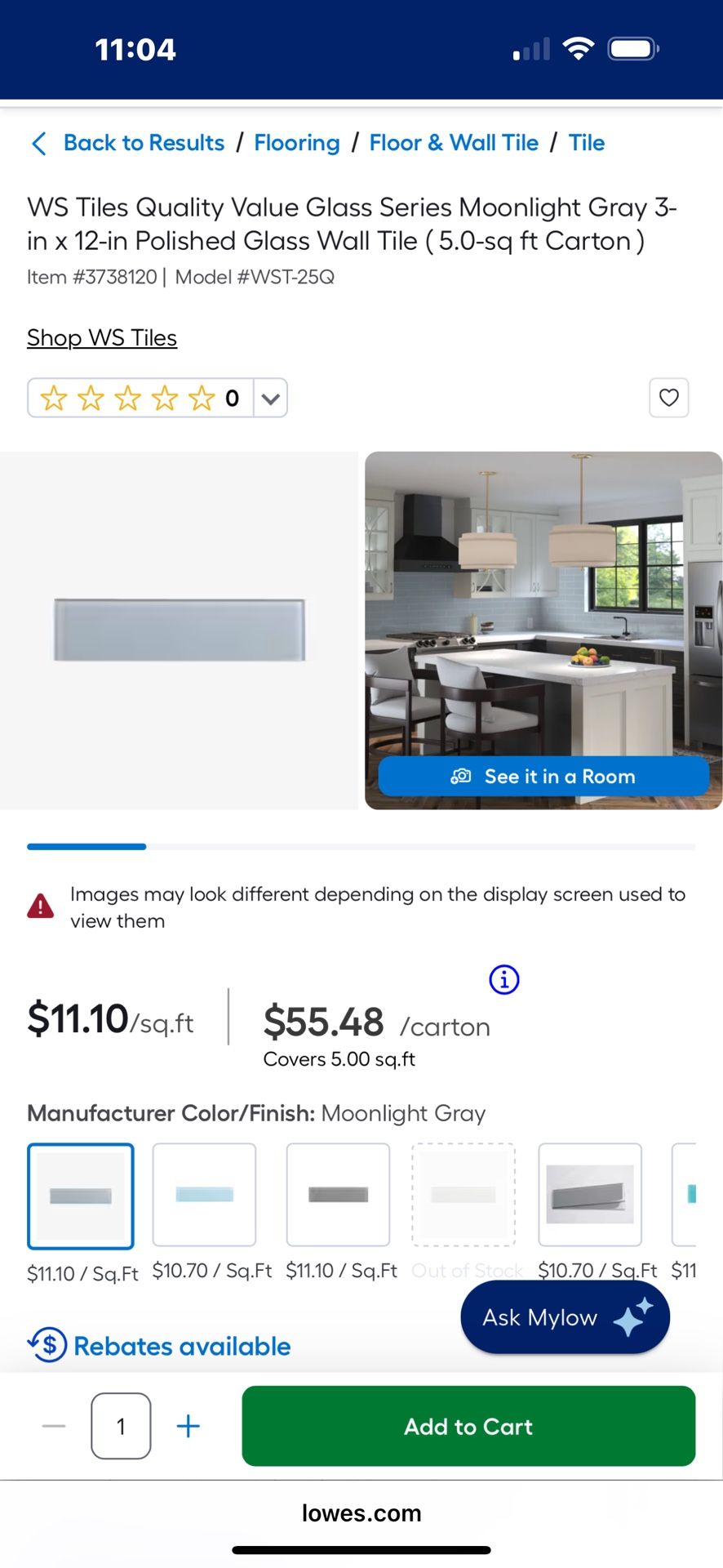 Gray Glass Wall Tiles