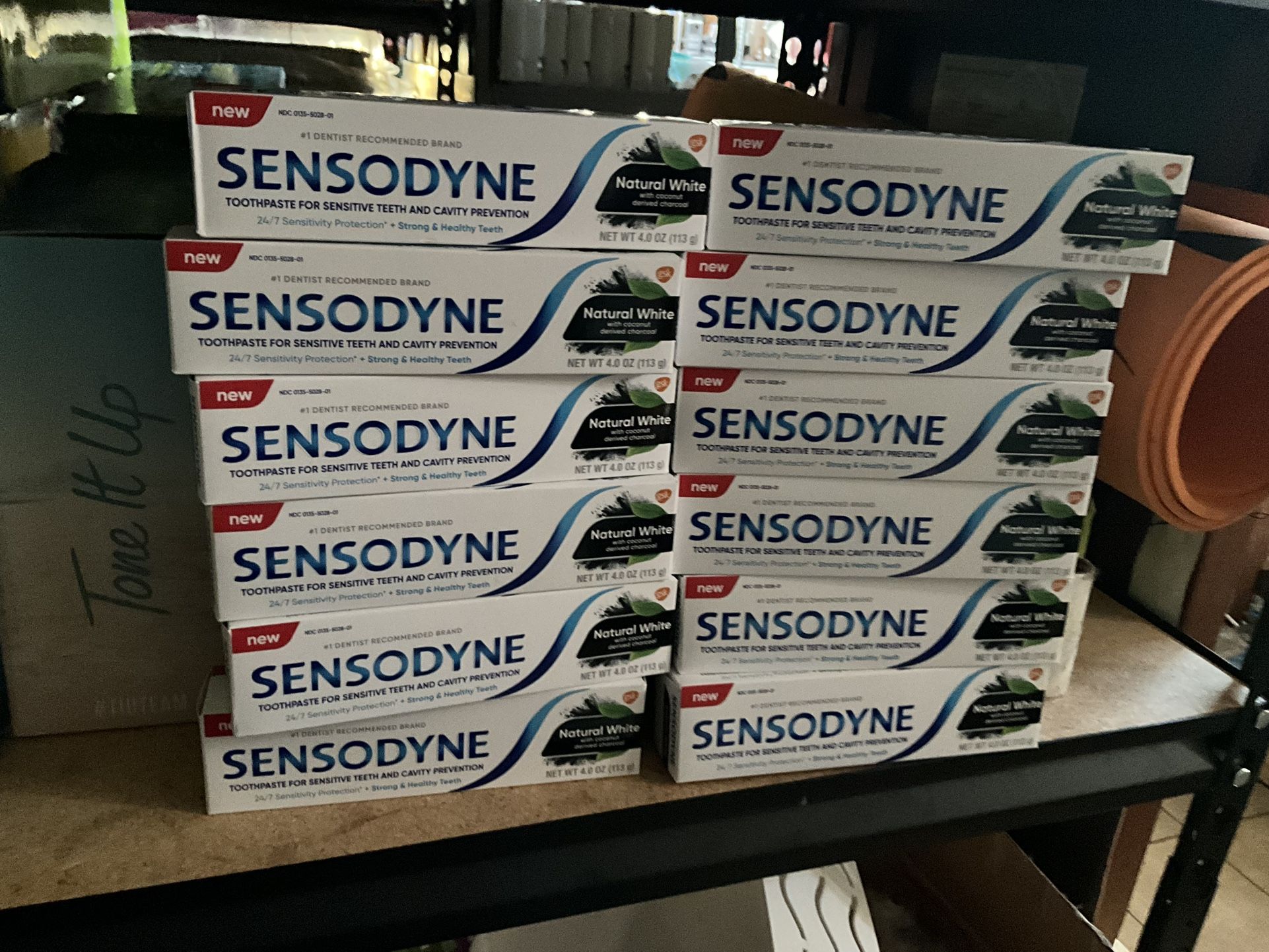 Sensodyne Natural White with Charcoal Sensitivity Toothpaste - 4oz Tubes