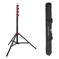 Pair of Flashpoint Pro Heavy-Duty Air-Cushioned Light Stand (Red, 9.5 Feet)