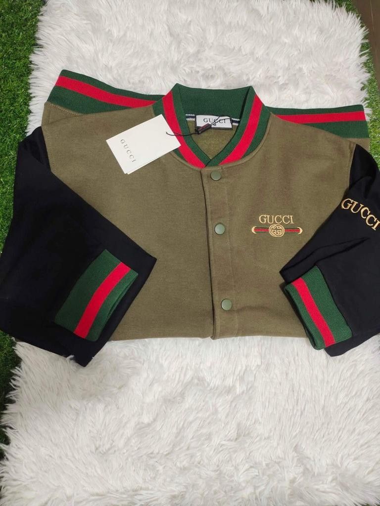 Gucci Varsity Olive Jacket Large Only