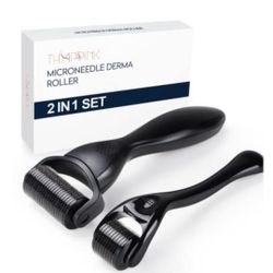 NEW! THAPPINK Microneedle Derma Roller 2-in-1 Set, (1) 540 & (1) 1200 Needle Roller