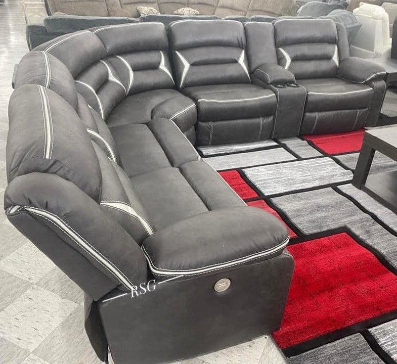 Power Reclining Sectional Couch Set ⭐$39 Down Payment with Financing ⭐ 90 Days same as cash