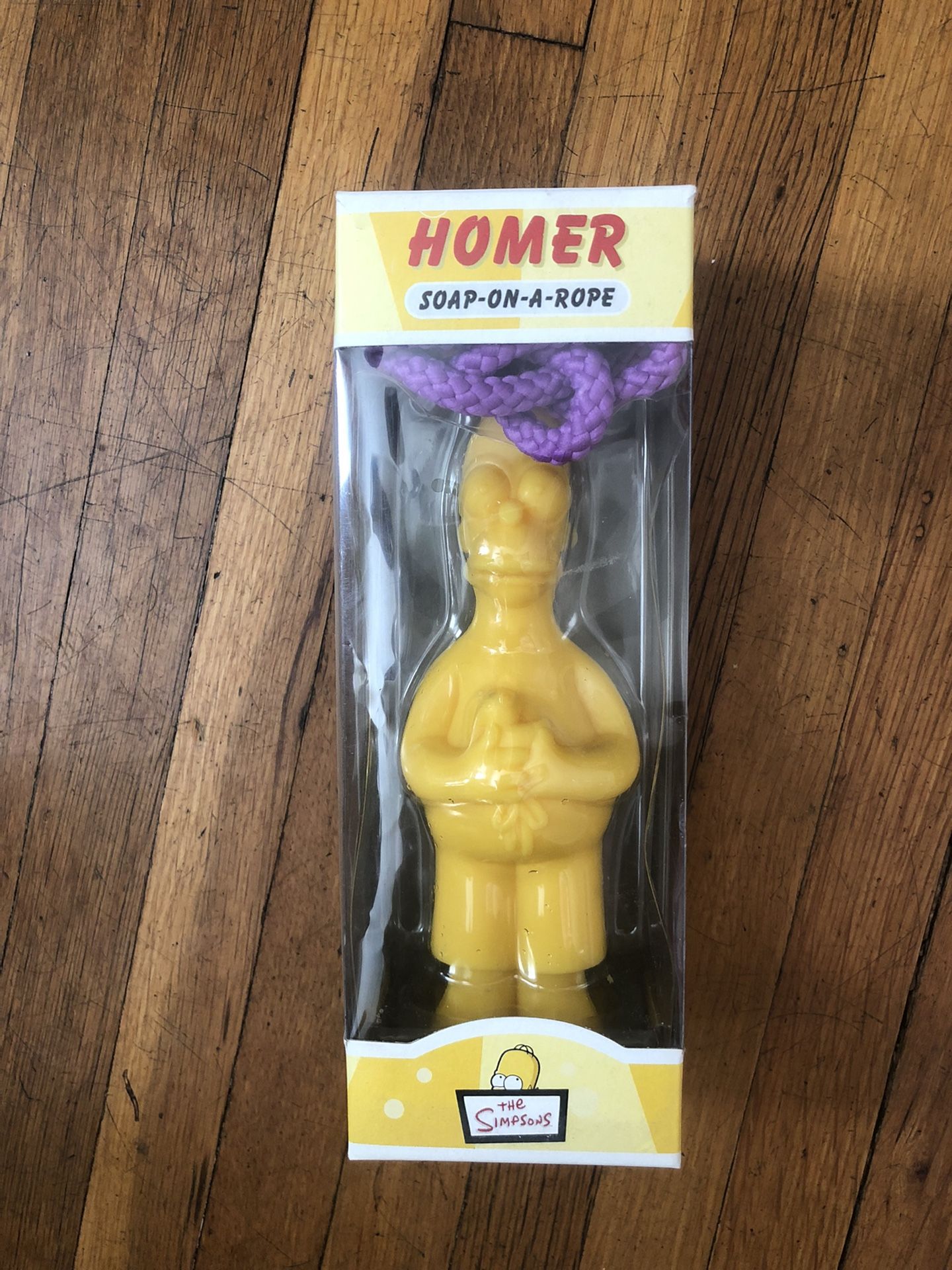 THE SIMPSON'S 2003 HOMER SIMPSON SOAP ON A ROPE YELLOW CARTOON SOAP