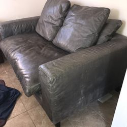 Restoration Hardware - Leather Cloud Couch