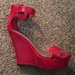 - Charlotte Russe Red Wedges Size 8.