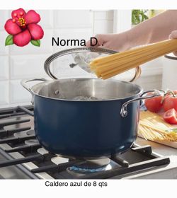 Caldero azul de 8 qts nuevo en su caja 🌺 princess house 🌺