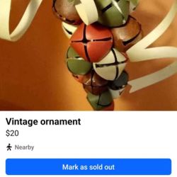 Vintage Christmas Ornament 