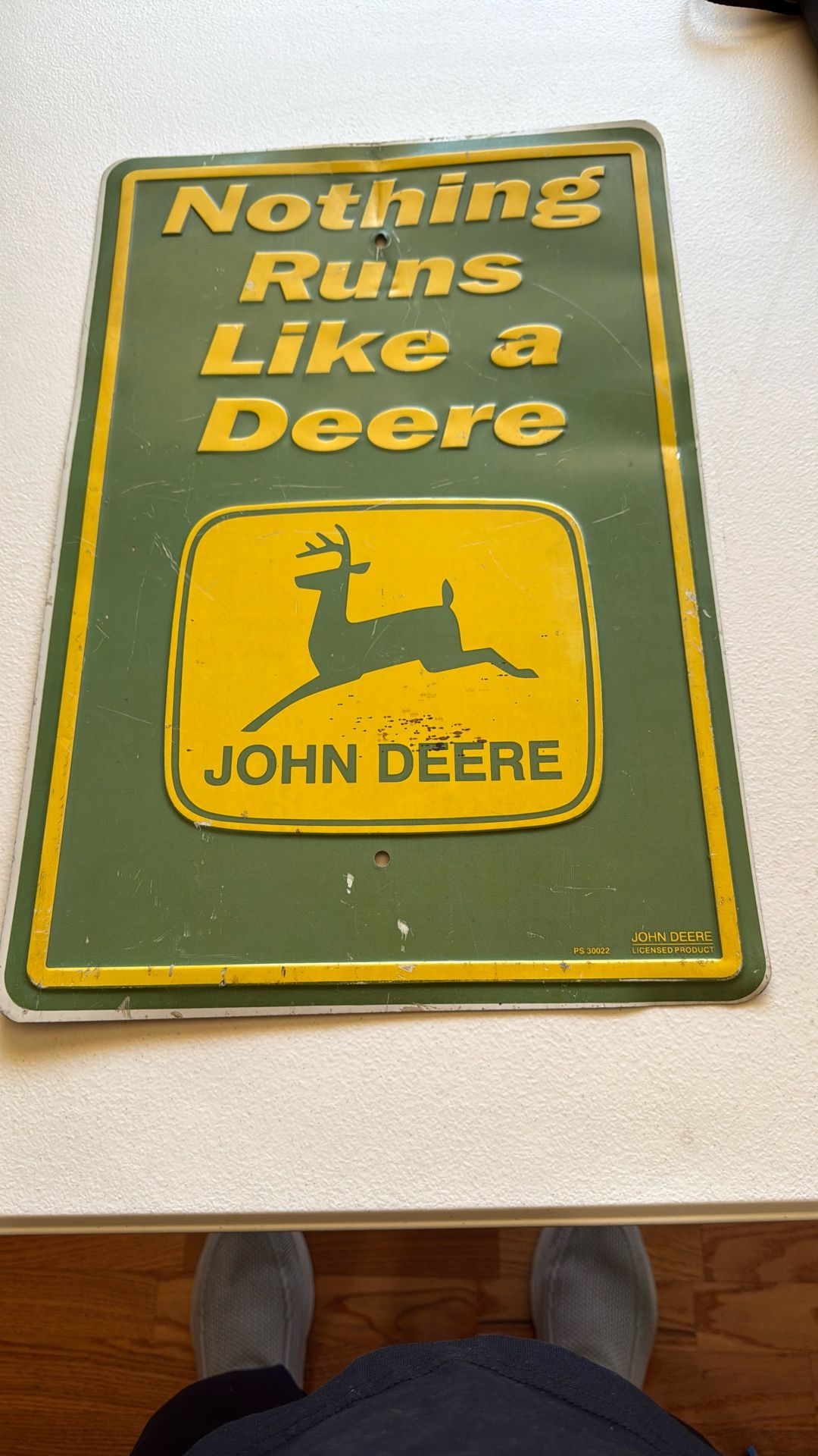 John Deere Sign, 18” X 12”